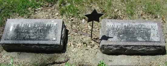 Grave markers of William & Maude Mary (Montgomery) Fiegenbaum