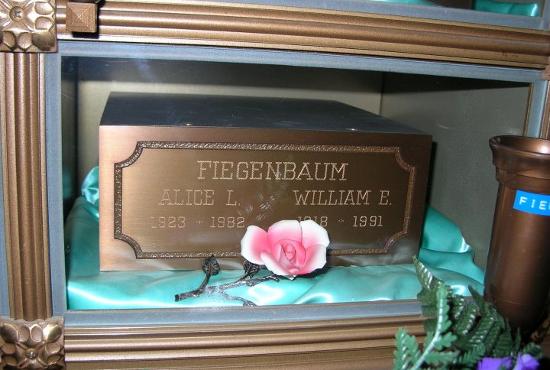Memorial for William E. & Alice L. (Steffgen) Fiegenbaum