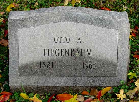 Grave marker of Otto A. Fiegenbaum