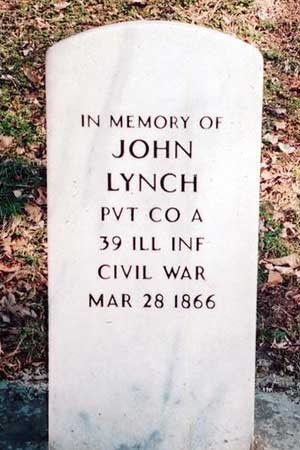 grave marker of John Lynch