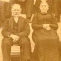 clipping from extended family portrait showing only Hermann Wilhelm and Sophia (Gusewelle) Fiegenbaum