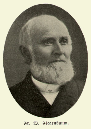 published portrait of Rev. Friedrich Wilhelm Fiegenbaum