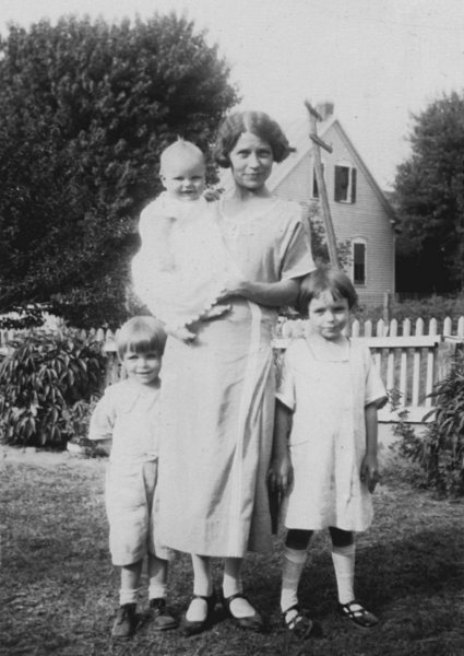 photo of Charlotte C. Gerber with some of her children