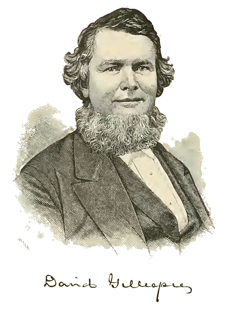 engraved portrait of Judge David Gillespie