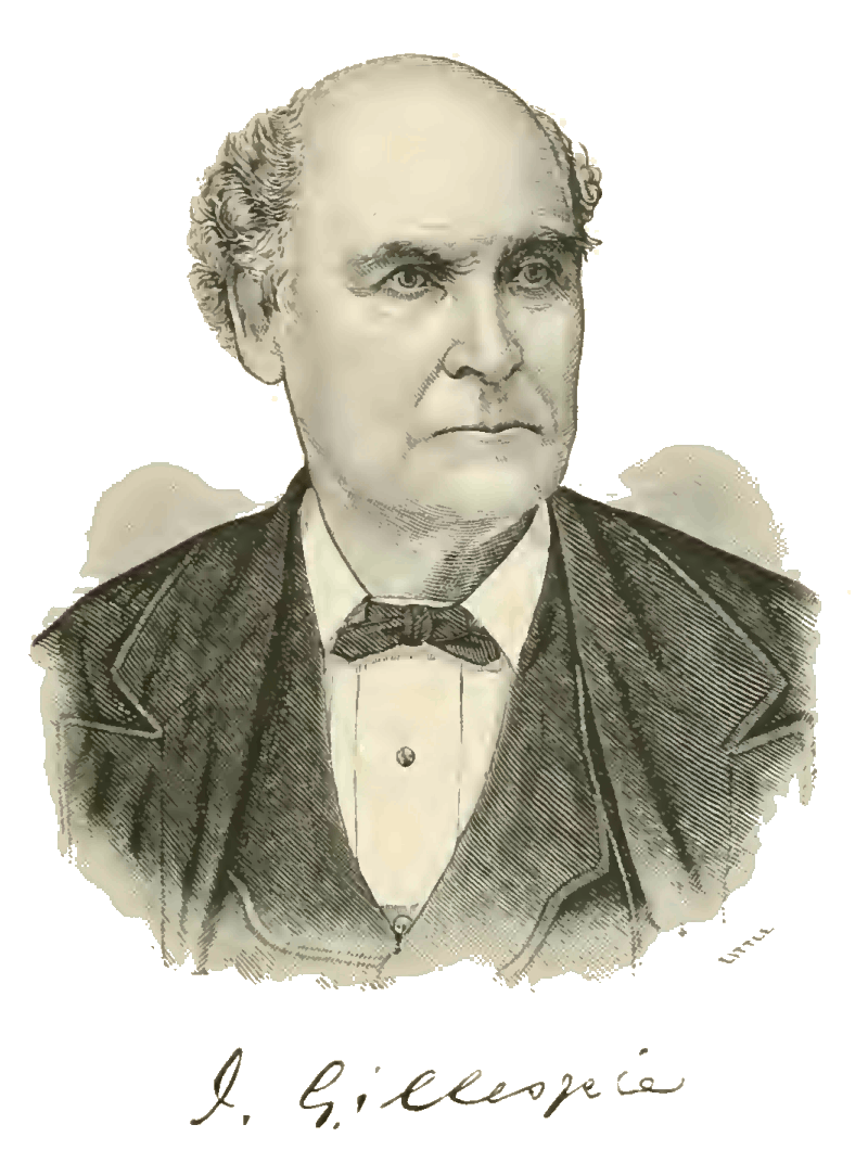 engraved portrait of Judge Joseph Gillespie