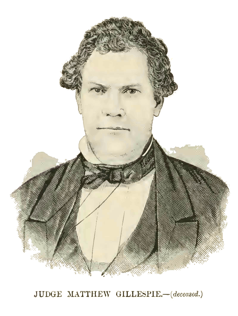 engraved portrait of Judge Matthew Gillespie