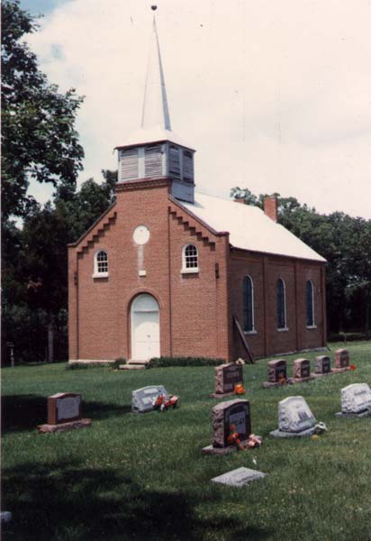 photo of exterior of Lippstadt Church from the cemetery north of and beside the church