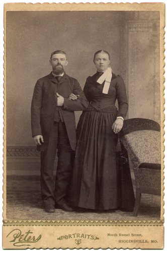 photographic studio portrait of Fred and Mary (Fiegenbaum) Nolte